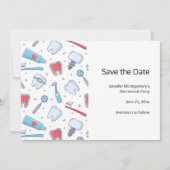 Zähne und Werkzeuge Zahnmuster Save The Date (Vorderseite)