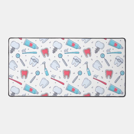 Zähne und Werkzeuge Zahnmuster Schreibtischunterlage (Vorderseite)