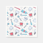 Zähne und Werkzeuge Zahnmuster Serviette (Vorderseite)