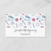 Zähne und Werkzeuge Zahnmuster Visitenkarte (Vorderseite)