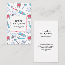 Zähne und Werkzeuge Zahnmuster Visitenkarte