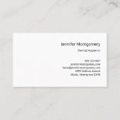 Zähne und Werkzeuge Zahnmuster Visitenkarte (Rückseite)