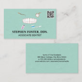 Zähne und Zahnwerkzeuge | QR Code Business Card Visitenkarte (Vorne/Hinten)
