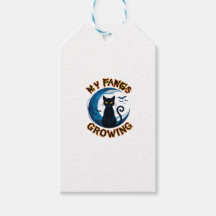 Zähne Wachsende Halloween-Schwarze Katze Blauer Mo Geschenkanhänger