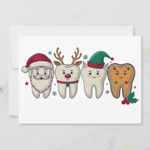 Zähne Weihnachten Zahnarzt Santa Rentiere Hygienik