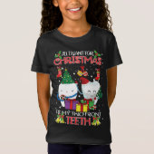 Zähne Weihnachtsmannmütze hässlicher Weihnachtssüß T-Shirt (Vorderseite)