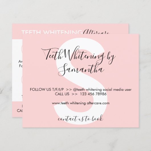 Zähne Whitening Aftercare Instruction Tipps (Vorne/Hinten)