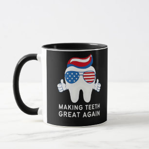 Zähne wieder groß 4. Juli Zahn Tasse