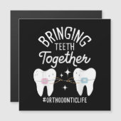 Zähne zusammenbringen - Kieferorthopäden Magnetkarte (Vorne/Hinten)
