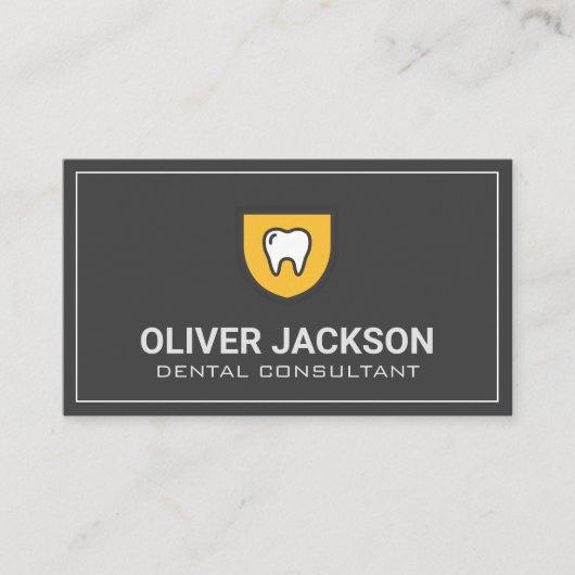 Zähnenschild Visitenkarte (Vorderseite)