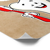 Zähneputzen Sauberkeit Poster (Ecke)