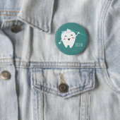 Zähneputzen Zahnarzt Knopf Button (Beispiel)