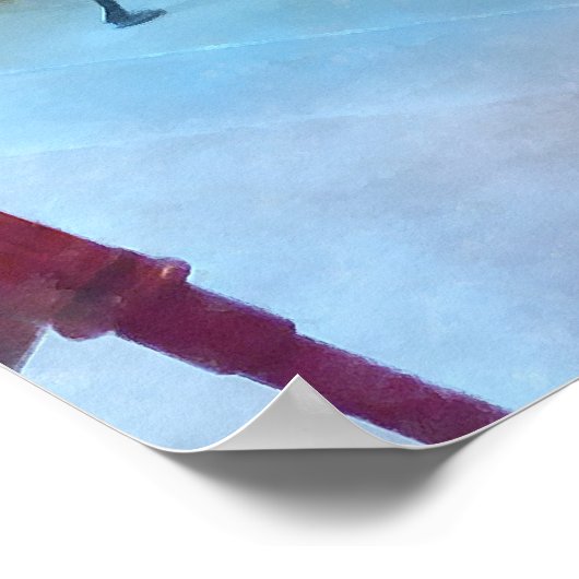 Zahner-Labrador mit Laborkittel Poster (Ecke)