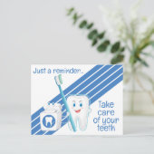 Zahnersatz Erinnerung Postkarte (Stehend Vorderseite)