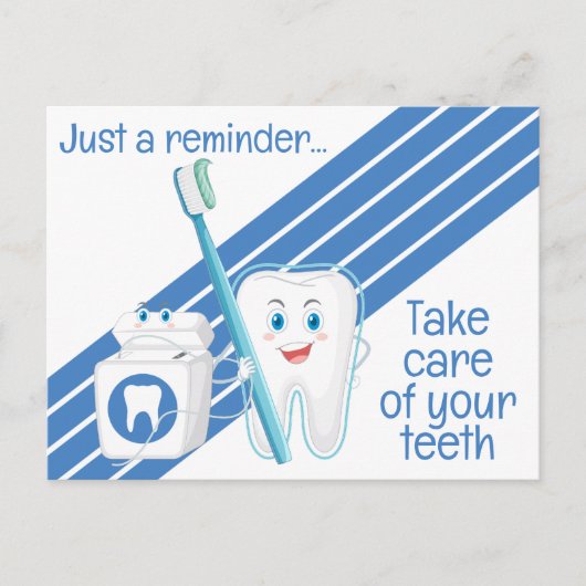 Zahnersatz Erinnerung Postkarte (Vorderseite)