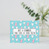 Zahnersatz Erinnerung Postkarte (Stehend Vorderseite)