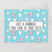 Zahnersatz Erinnerung Postkarte (Vorderseite)