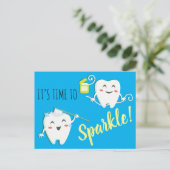 Zahnersatz Erinnerung Postkarte (Stehend Vorderseite)