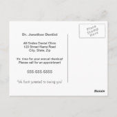 Zahnersatz Erinnerung Postkarte (Rückseite)