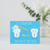 Zahnersatz Erinnerung Postkarte (Stehend Vorderseite)