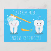 Zahnersatz Erinnerung Postkarte (Vorderseite)