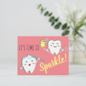 Zahnersatz Erinnerung Postkarte (Stehend Vorderseite)