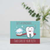 Zahnersatz Erinnerung Postkarte (Stehend Vorderseite)