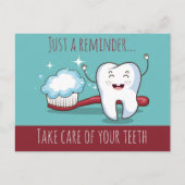 Zahnersatz Erinnerung Postkarte (Vorderseite)