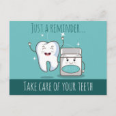 Zahnersatz Erinnerung Postkarte (Vorderseite)
