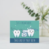 Zahnersatz Erinnerung Postkarte (Stehend Vorderseite)