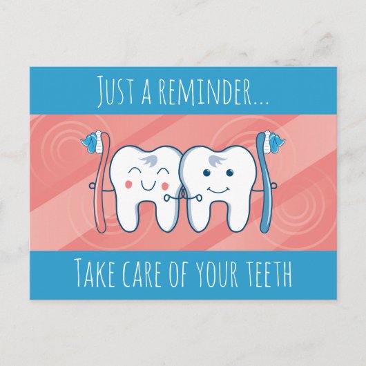Zahnersatz Erinnerung Postkarte (Vorderseite)