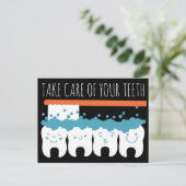 Zahnersatz Erinnerung Postkarte (Stehend Vorderseite)