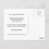 Zahnersatz Erinnerung Postkarte (Rückseite)
