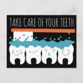 Zahnersatz Erinnerung Postkarte (Vorderseite)