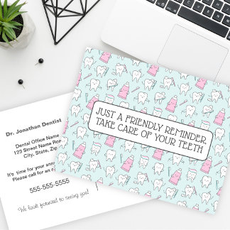 Zahnersatz Erinnerung Postkarte