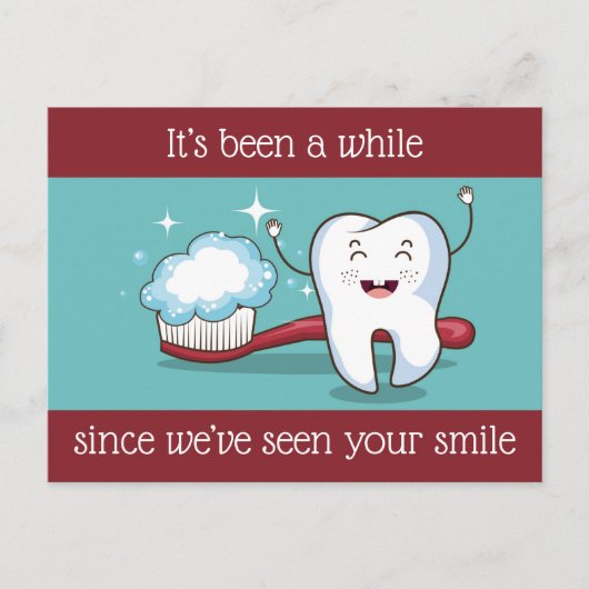 Zahnersatz Erinnerung Postkarte (Vorderseite)