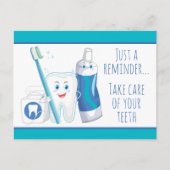 Zahnersatz Erinnerung Postkarte (Vorderseite)