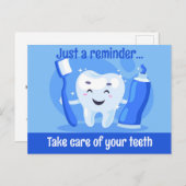 Zahnersatz Erinnerung Postkarte (Vorne/Hinten)