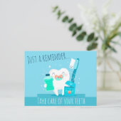 Zahnersatz Erinnerung Postkarte (Stehend Vorderseite)