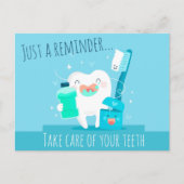 Zahnersatz Erinnerung Postkarte (Vorderseite)