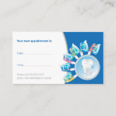 Zahnerstellung | Berufliche Zahnklinik Terminkarte (Rückseite)