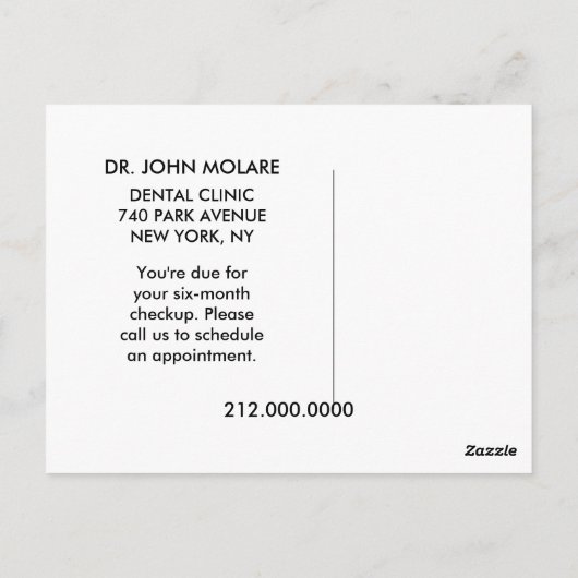 Zahnerstellung Postkarte (Rückseite)