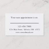 Zahnerstellung Terminkarte (Rückseite)