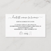 Zahnerweißkunst Visitenkarte (Rückseite)