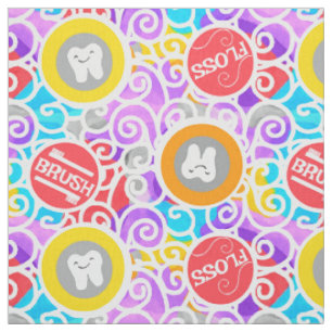 Zahnfantasy Doodle Regenbogen Farbe Stoff
