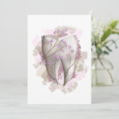 Zahnfarbe. Zahnarzt, Zahnarzt, Zahnmedizin. Gesche Einladung (Stehend Vorderseite)