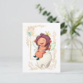 Zahnfee | Goldrahmen der Prinzessin Postkarte (Stehend Vorderseite)
