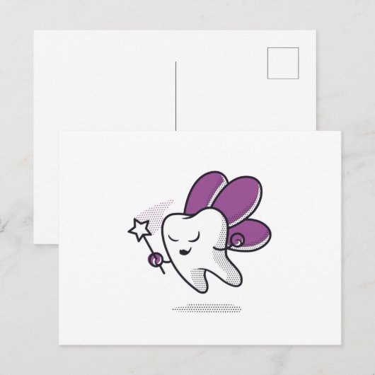 Zahnfee Postkarte (Vorne/Hinten)