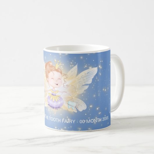 Zahnfee-Prinzessin mit Zahn-Magie Kaffeetasse (VorderseiteRechts)