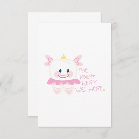 Zahnfee war hier dankeskarte (Vorne/Hinten)